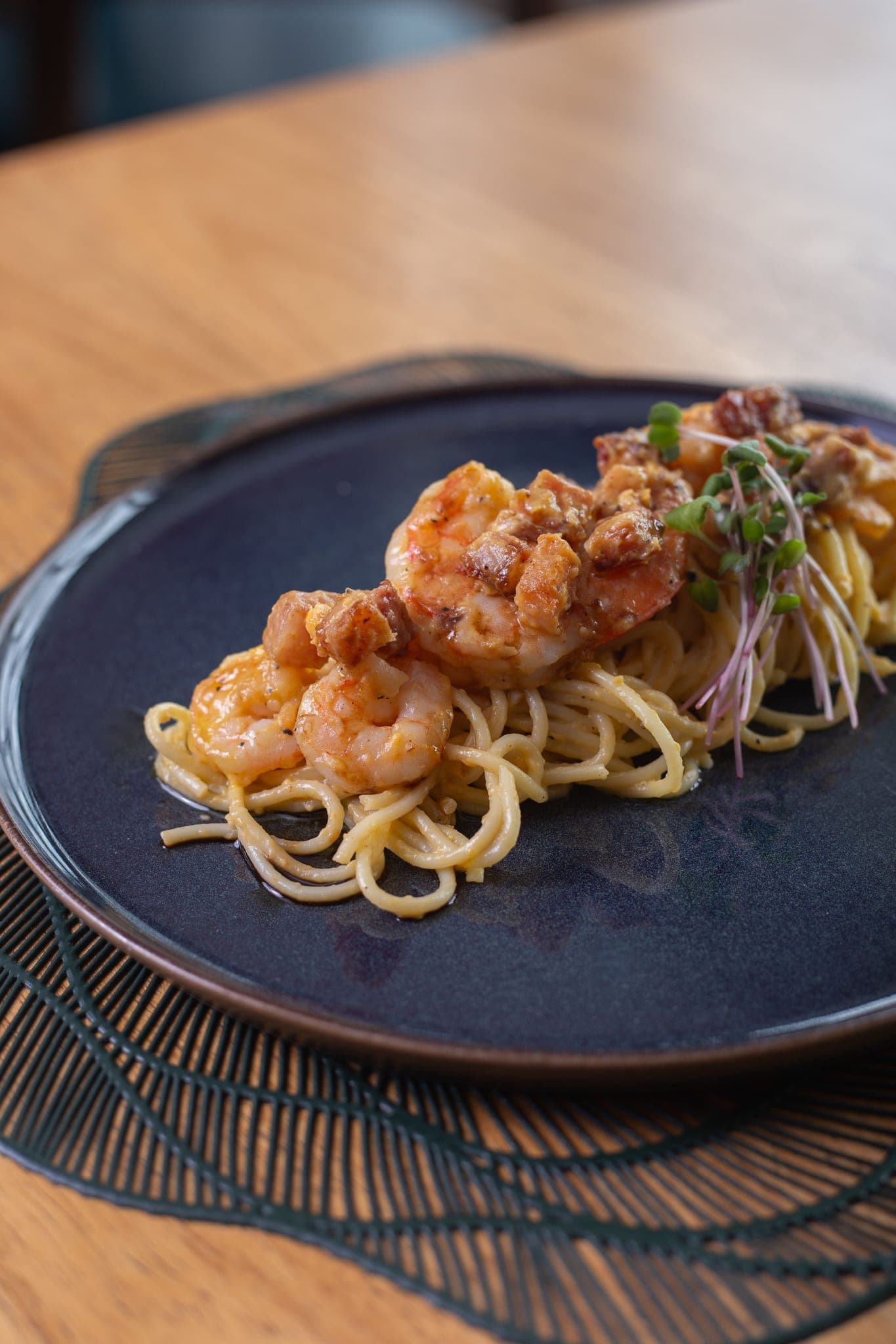 Spaghetti con Gamberi